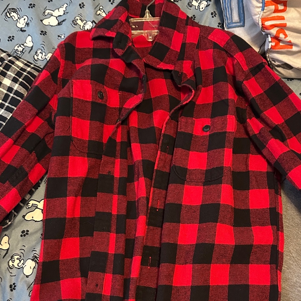 Gap kids Red and Black Plaid Jacket